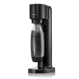 Machine à eau pétillante GAIA + 1 bouteille 1L noire SODASTREAM