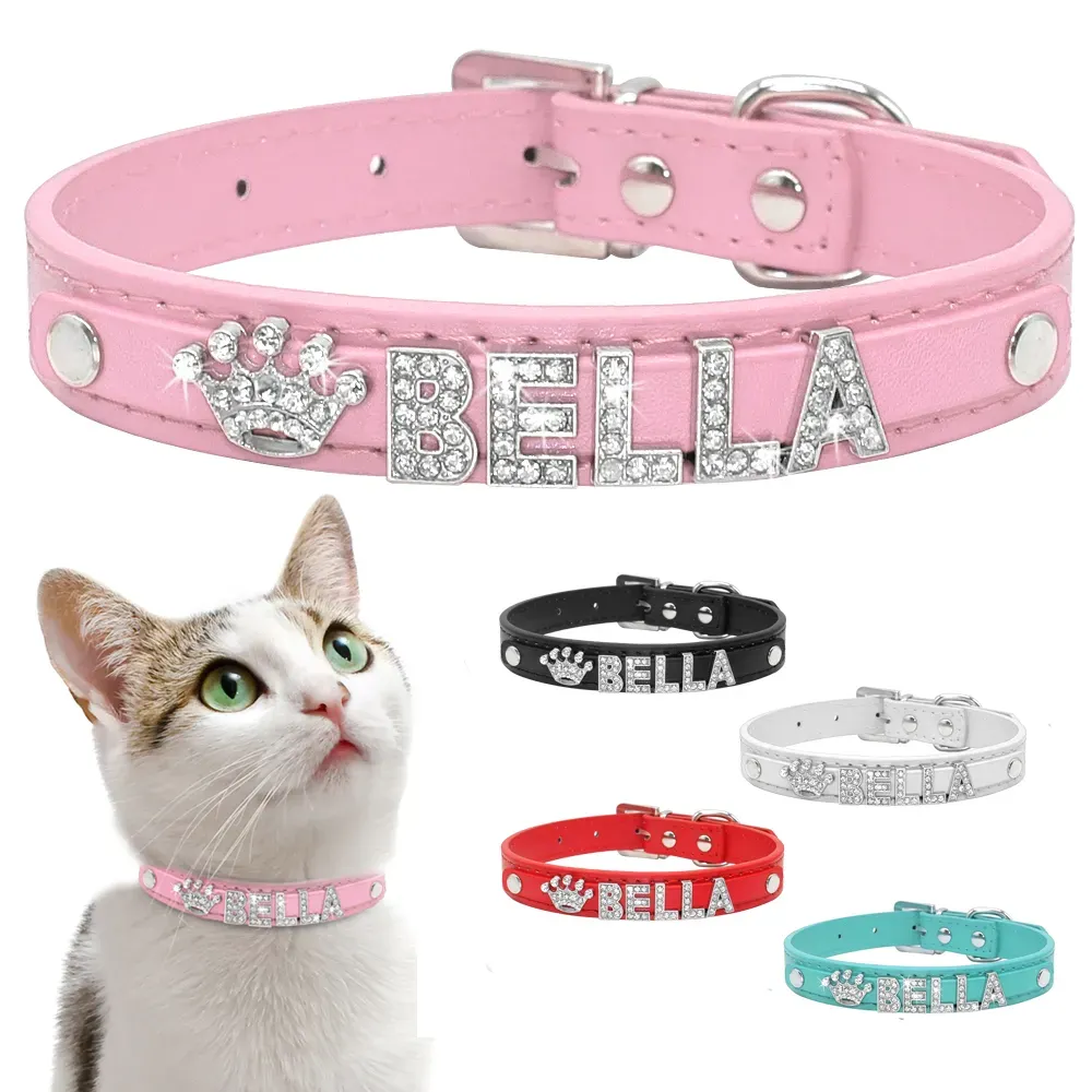 Collier Chat Strass Personnalisable – Image 3
